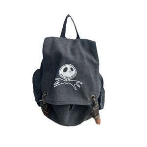 Jack Nightmare Before Christmas Bat Rucksack Backpack With Leather Straps Black